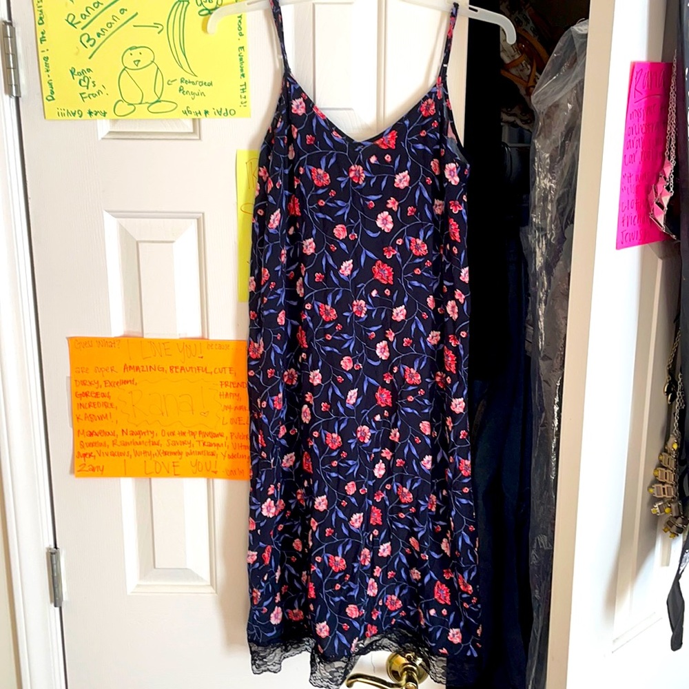 Floral print slip dress